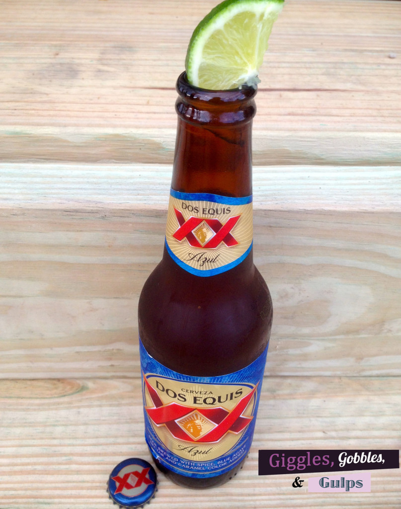 Dos Equis Azul Beer Giggles, Gobbles and Gulps